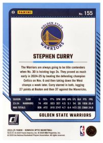 Stephen Curry - Panini Donruss Optic Base Set 2024-25, Nr. 155