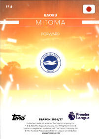 Kaoru Mitoma - Topps Flagship Premier League Flying the Flag 2026-27, Nr. FF 8 – Insert