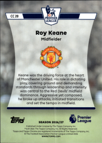 Roy Keane - Topps Flagship Premier League Chrome Classics 2026-27, Nr. CC 20 – Insert