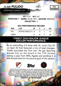 Alan Pulido - Topps Finest MLS Base Set 2024, Nr. 155