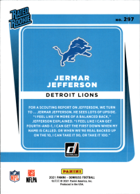 Jermar Jefferson - Panini Donruss Base Set 2021, Nr. 297 – Rookie Card