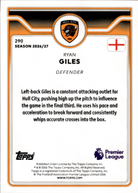 Ryan Giles - Topps Flagship Premier League Base Set 2026-27, Nr. 290