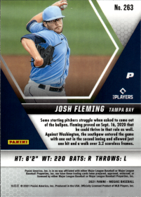 Josh Fleming - Panini Mosaic Base Set 2021, Nr. 263 – Rookie Card