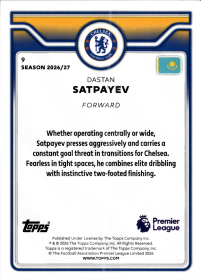 Dastan Satpayev - Topps Flagship Premier League Future Stars 2026-27, Nr. 9