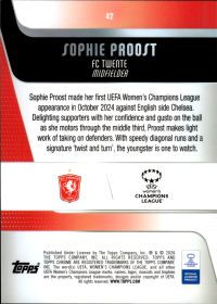 Sophie Proost - Topps Chrome UEFA Women's Champions League Base Set 2025-26, Nr. 42 – Rookie Card