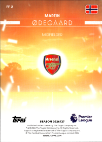 Martin Ødegaard - Topps Flagship Premier League Flying the Flag 2026-27, Nr. FF 2 – Insert