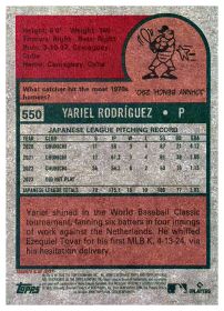 Yariel Rodríguez - Topps Heritage High Number Base Set 2024, Nr. 550 – Rookie Card
