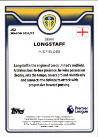 Sean Longstaff - Topps Flagship Premier League Base Set 2026-27, Nr. 152
