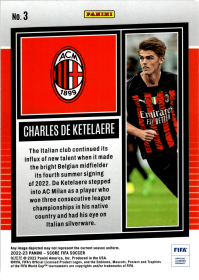 Charles De Ketelaere - Panini Score FIFA Base Set 2022-23, Nr. 3