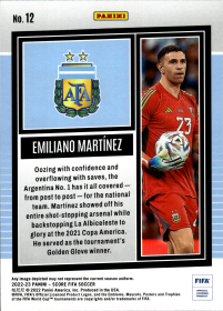 Emiliano Martínez - Panini Score FIFA Base Set 2022-23, Nr. 12
