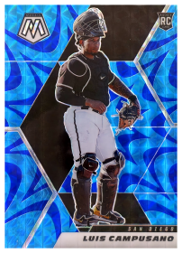 Luis Campusano - Panini Mosaic Base Set 2021, Nr. 248 – Rookie Card, Reactive Blue