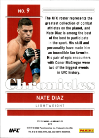 Nate Diaz - Panini Chronicles UFC Base Set 2022, Nr. 9