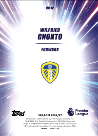 Wilfried Gnonto - Topps Flagship Premier League Nitro Boost 2026-27, Nr. NB 12 – Insert
