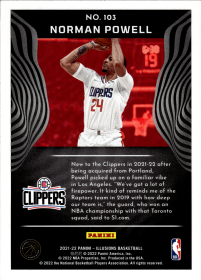 Norman Powell - Panini Illusions Base Set 2021-22, Nr. 103