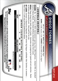 Diego Tornes - Topps Bowman Chrome Prospects 2025, Nr. BCP-214 – Mojo Refractor