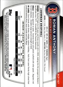 Roman Anthony - Topps Bowman Chrome Prospects 2025, Nr. BCP-167
