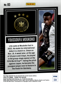 Youssoufa Moukoko - Panini Score FIFA Base Set 2022-23, Nr. 83