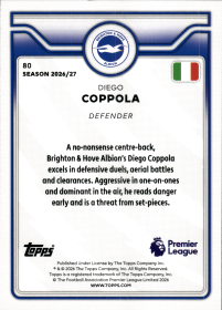 Diego Coppola - Topps Flagship Premier League Base Set 2026-27, Nr. 80