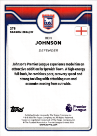 Ben Johnson - Topps Flagship Premier League Base Set 2026-27, Nr. 278