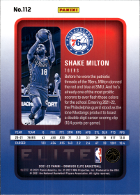 Shake Milton - Panini Donruss Elite Base Set 2021-22, Nr. 112