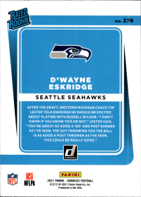 D'Wayne Eskridge - Panini Donruss Base Set 2021, Nr. 276 – Rookie Card