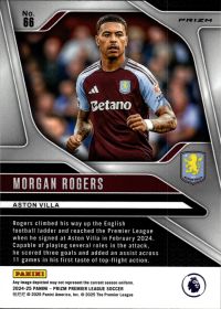 Morgan Rogers - Panini Prizm Premier League Base Set 2024-25, Nr. 66 – Pink Mosaic