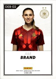 Jule Brand - Panini DFB-Frauen Team-Set National Debut 2025, Nr. DEB-02 – Insert