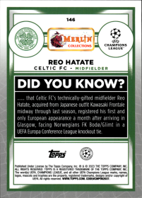 Reo Hatate - Topps Merlin Chrome UEFA Club Competitions Base Set 2022-23, Nr. 146