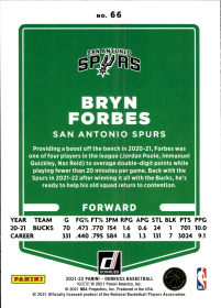 Bryn Forbes - Panini Donruss Base Set 2021-22, Nr. 66