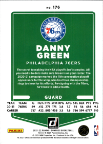 Danny Green - Panini Donruss Base Set 2021-22, Nr. 176