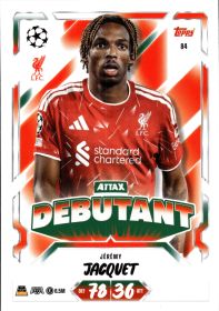 Jérémy Jacquet - Topps Match Attax UEFA Club Competitions Attax Debutant 2026-27, Nr. 84