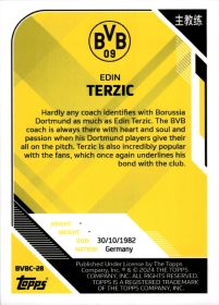 Edin Terzić - Topps Borussia Dortmund Team Set China Edition Base Set 2023-24, Nr. BVBC-28