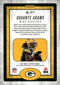 Davante Adams - Panini Prestige Franchise Favorites 2021, Nr. FF-7