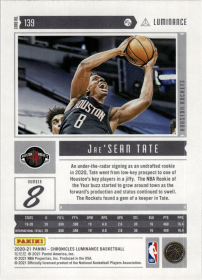 Jae'Sean Tate - Panini Chronicles Luminance 2020-21, Nr. 139