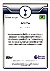Souza - Topps Flagship Premier League Base Set 2026-27, Nr. 248 – Rookie Card