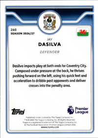 Jay Dasilva - Topps Flagship Premier League Base Set 2026-27, Nr. 260