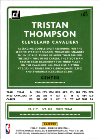 Tristan Thompson - Panini Donruss Base Set 2020-21, Nr. 150