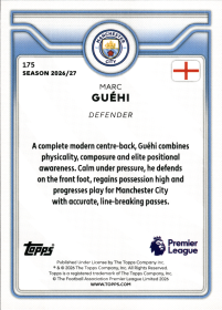 Marc Guéhi - Topps Flagship Premier League Base Set 2026-27, Nr. 175