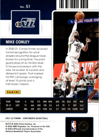 Mike Conley - Panini Contenders Season Ticket 2021-22, Nr. 51
