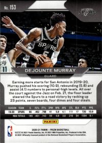 Dejounte Murray - Panini Prizm Base Set 2020-21, Nr. 153
