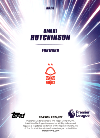 Omari Hutchinson - Topps Flagship Premier League Nitro Boost 2026-27, Nr. NB 20 – Insert