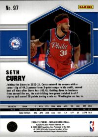 Seth Curry - Panini Mosaic Base Set 2020-21, Nr. 97
