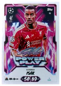 Alexander Isak - Topps Match Attax UEFA Club Competitions Power Play Signature Style 2026-27, Nr. 96
