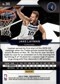 Jake Layman - Panini Prizm Base Set 2020-21, Nr. 245