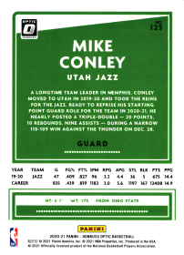 Mike Conley - Panini Donruss Optic Base Set 2020-21, Nr. 123
