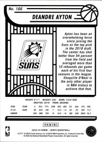 Deandre Ayton - Panini Hoops Base Set 2022-23, Nr. 166