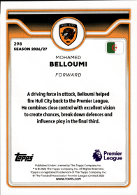 Mohamed Belloumi - Topps Flagship Premier League Base Set 2026-27, Nr. 298 – Rookie Card