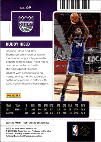 Buddy Hield - Panini Contenders Season Ticket 2021-22, Nr. 69
