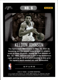Keldon Johnson - Panini Illusions Base Set 2020-21, Nr. 6