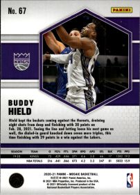 Buddy Hield - Panini Mosaic Base Set 2020-21, Nr. 67